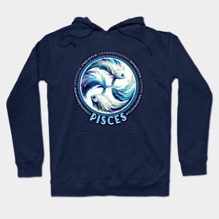 Tranquil Pisces Zodiac Fish Hoodie